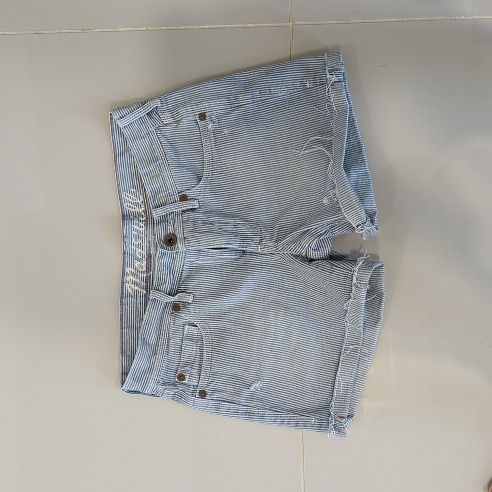 Madewell striped low shorts